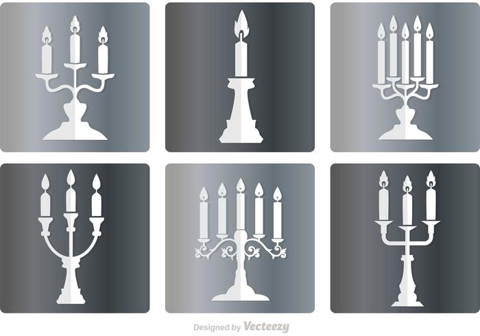 Zilveren Kandelaars Vector