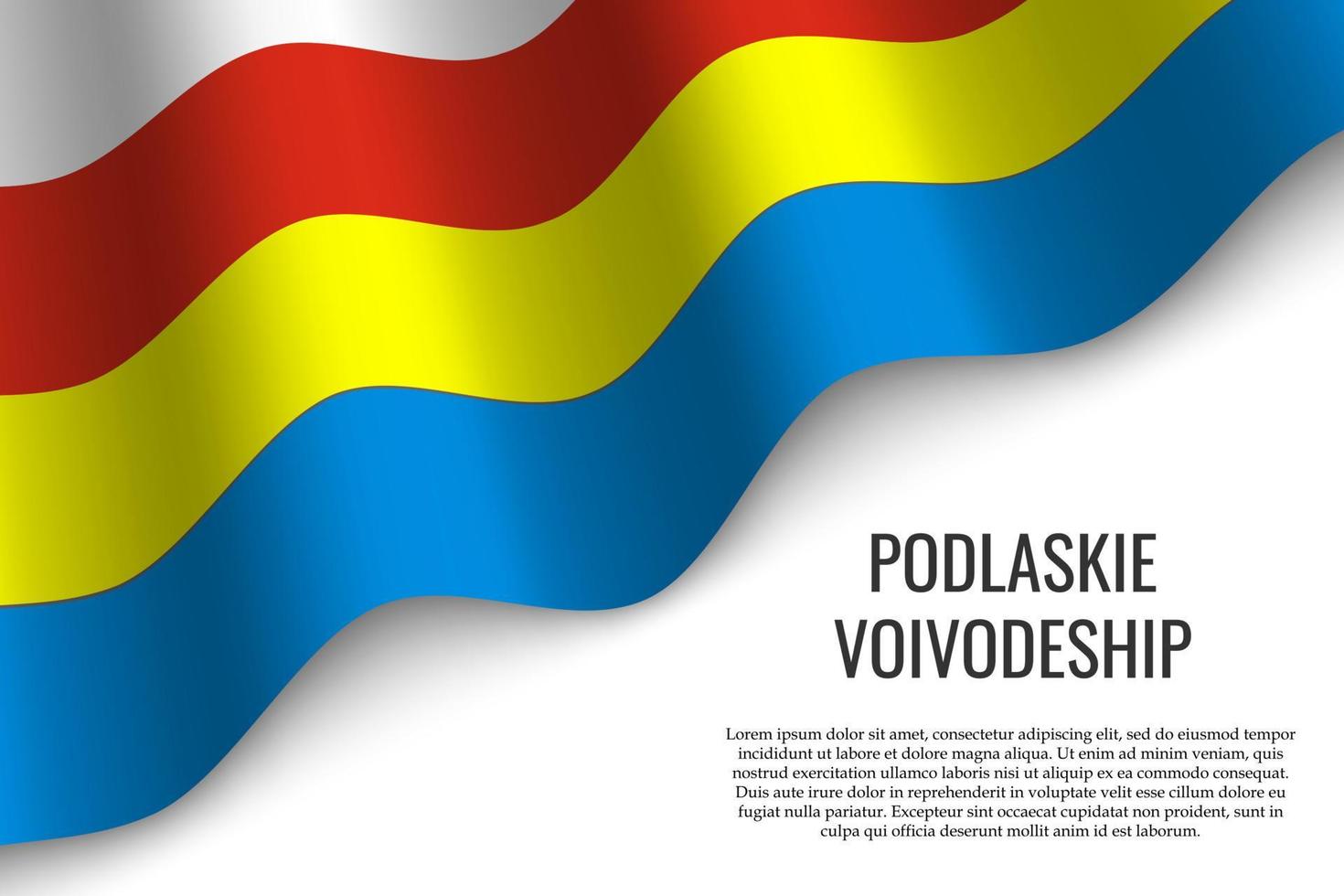 wapperende vlag regio van polen vector