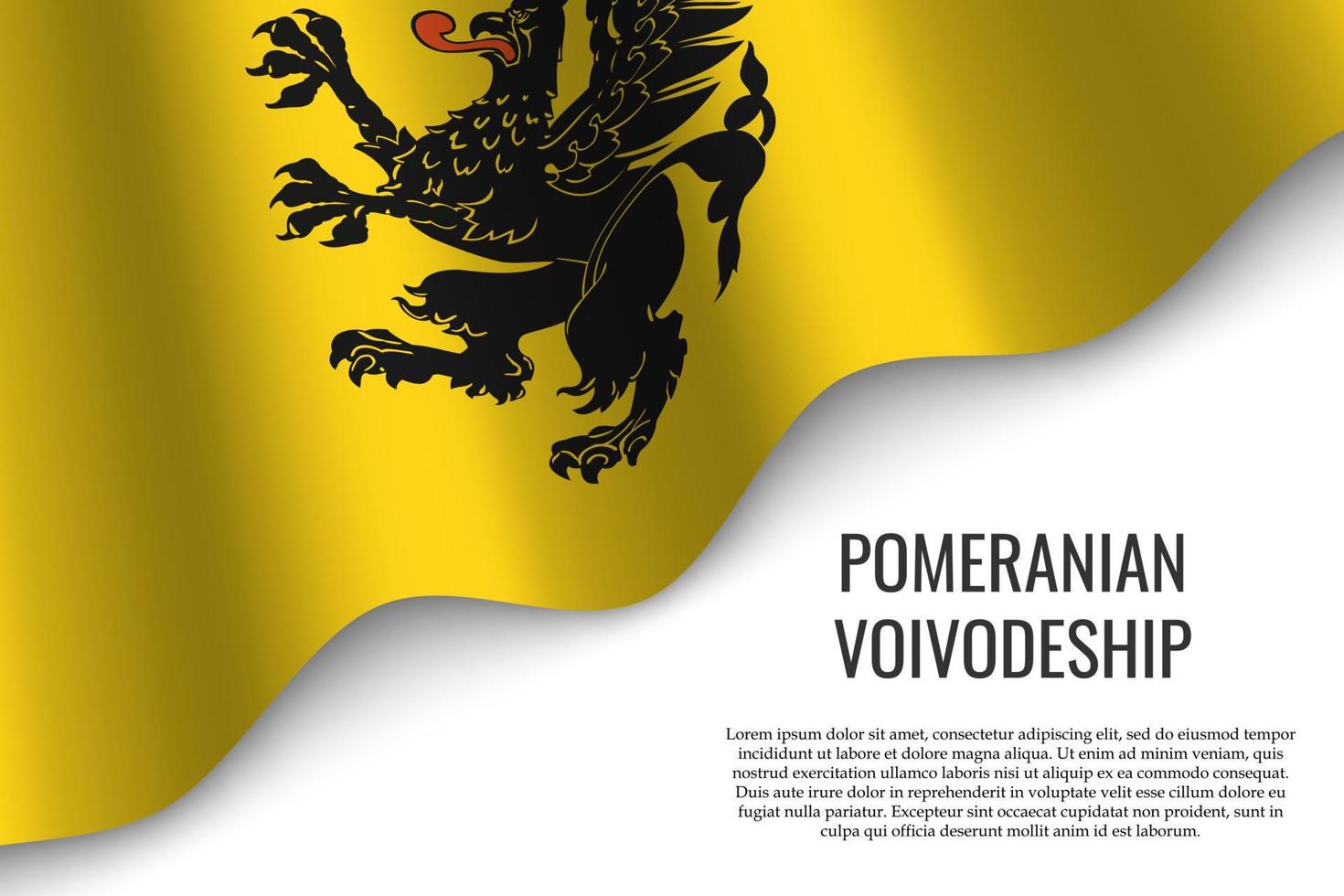 wapperende vlag regio van polen vector