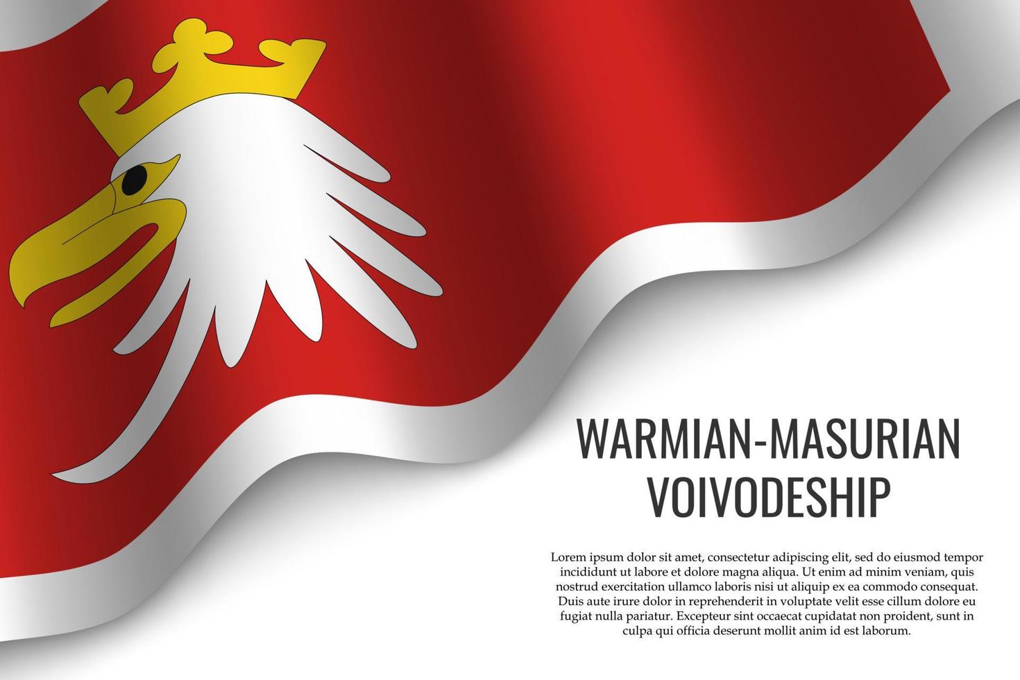 wapperende vlag regio van polen vector