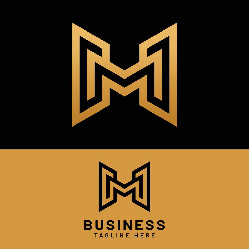 mh mh hm brief monogram eerste logo ontwerpsjabloon vector