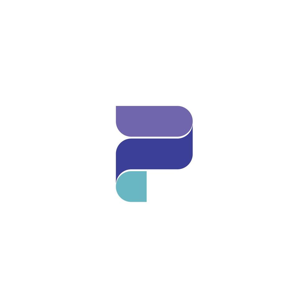 dynamisch letter p-logo of pictogramontwerp vector