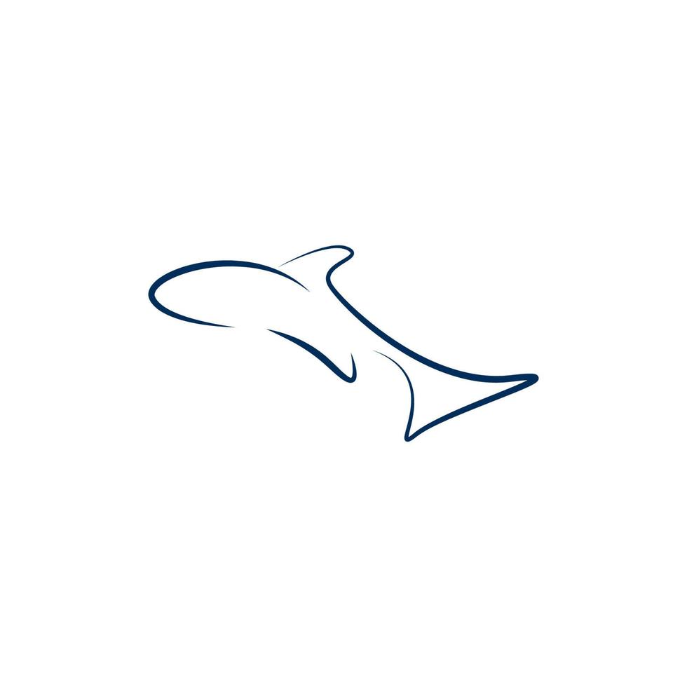 haai pictogram logo ontwerp illustratie sjabloon vector