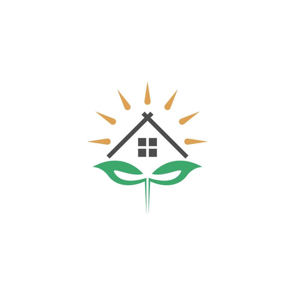 eco huis logo pictogram ontwerp illustratie sjabloon vector