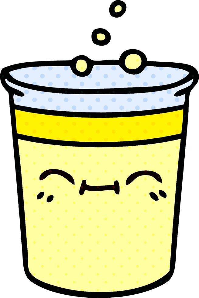 eigenzinnige stripboekstijl cartoon kopje limonade vector