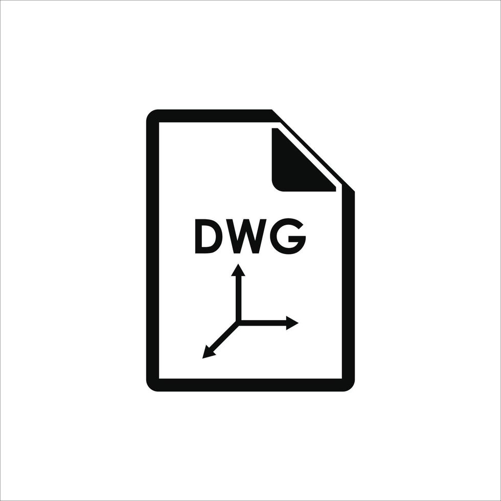 bestand dwg pictogram in eenvoudige stijl geïsoleerd teken symbool in vector