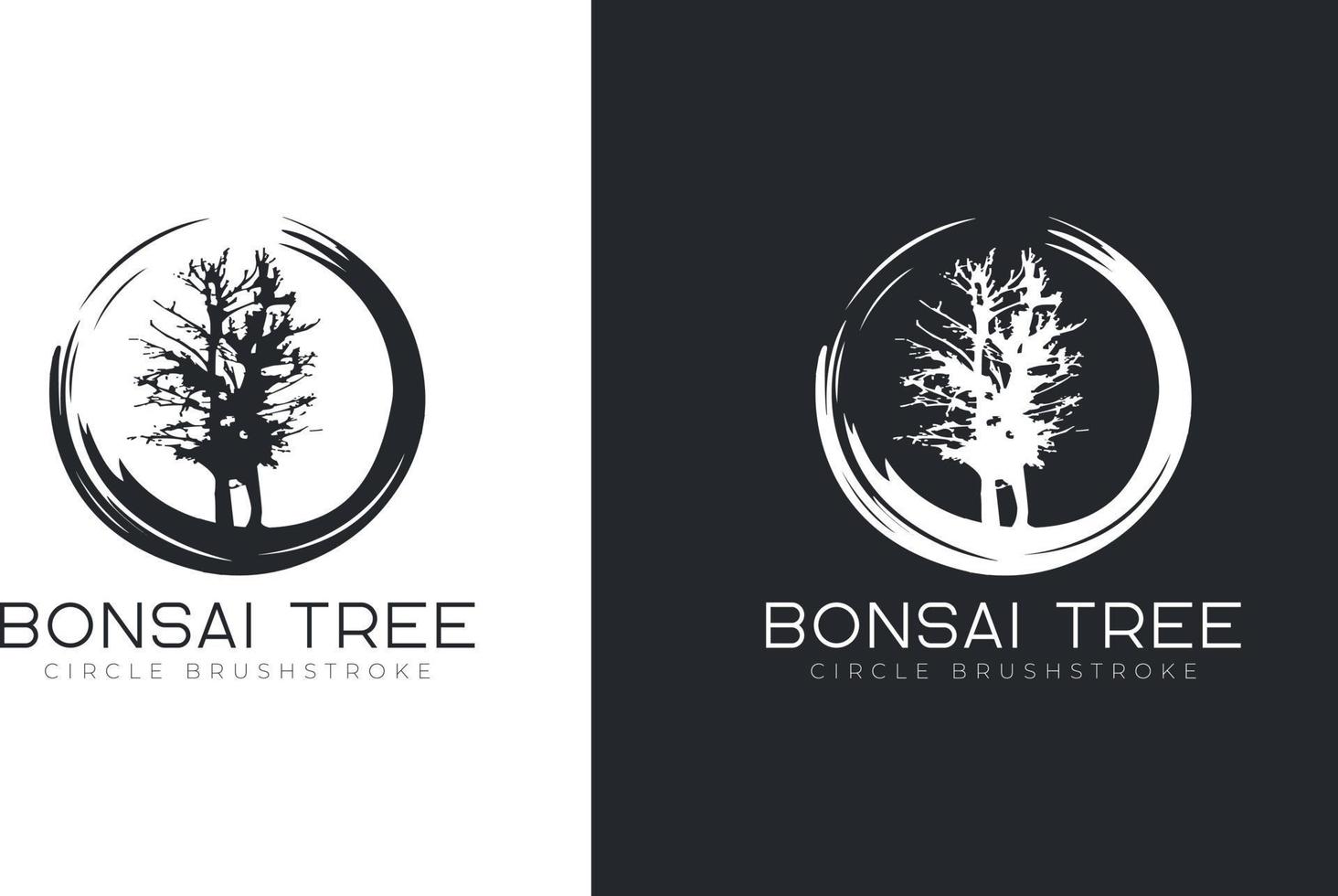 bonsai boom logo ontwerp vector sjabloon