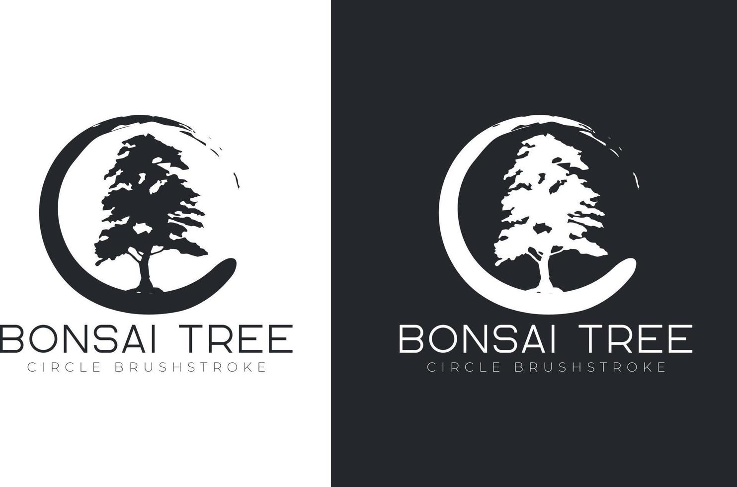 bonsai boom logo ontwerp vector sjabloon