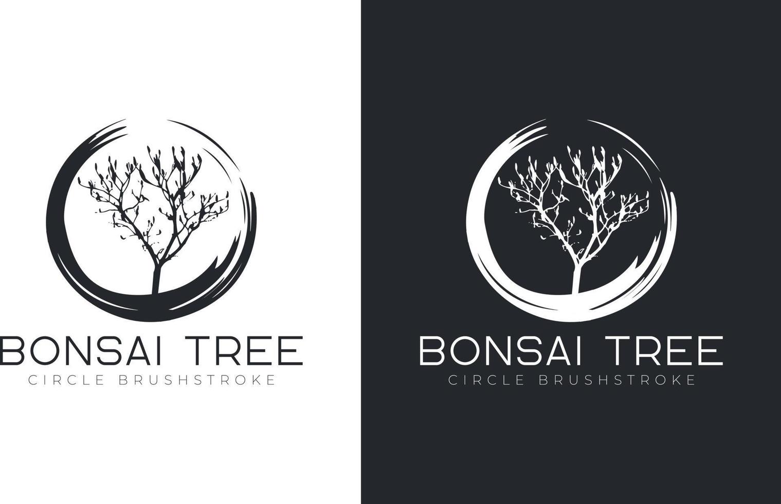 bonsai boom logo ontwerp vector sjabloon