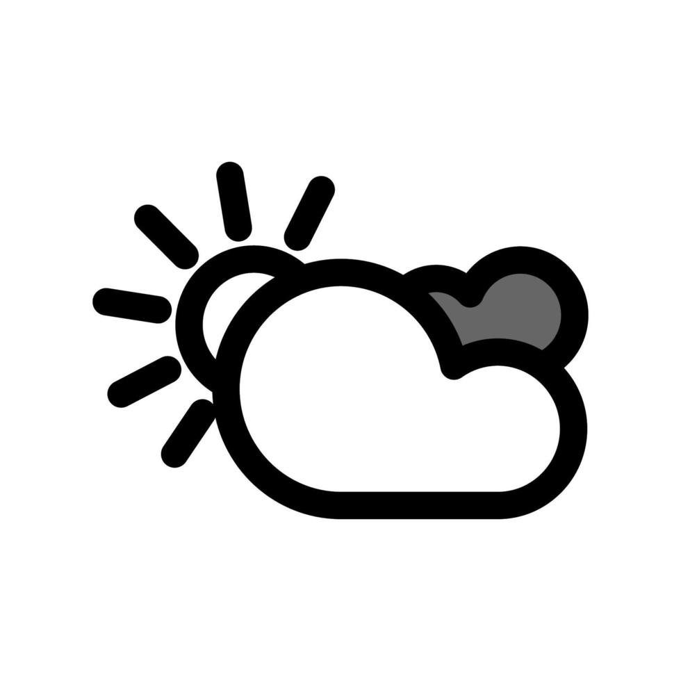 illustratie vectorafbeelding van gedeeltelijk bewolkt icon vector