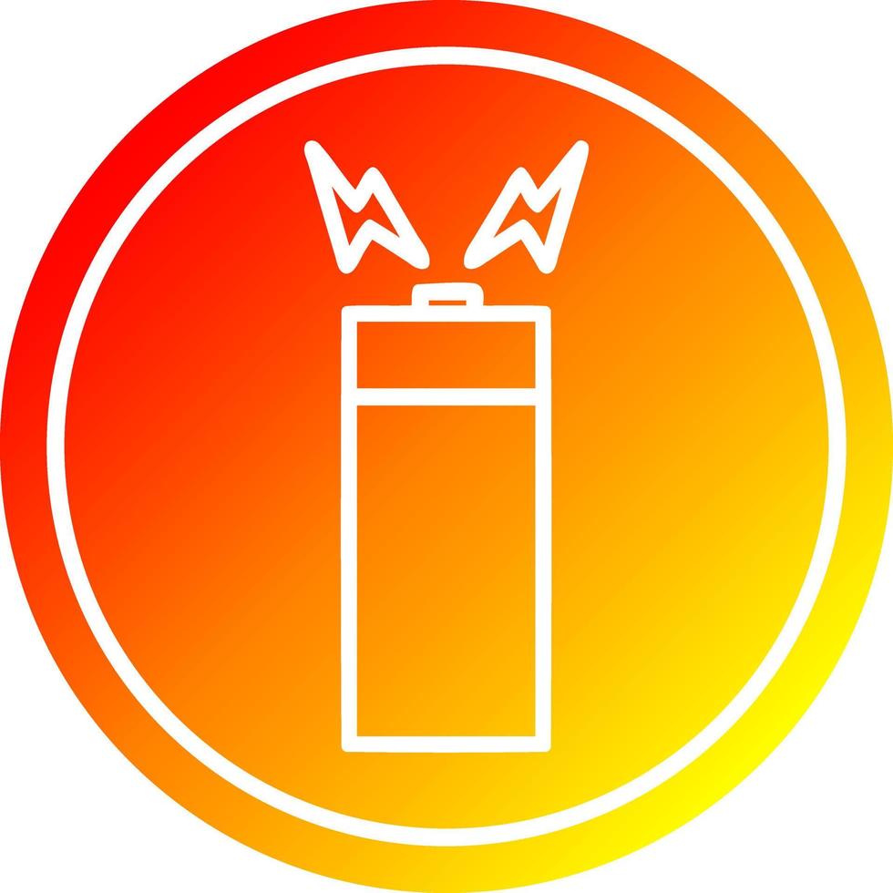 batterij circulair in hete gradiëntspectrum vector