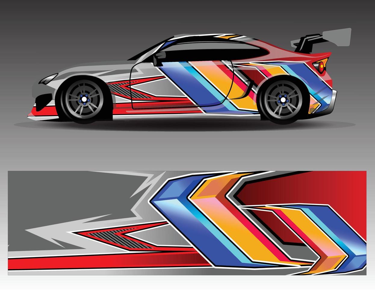 auto sticker grafische vector wrap vinyl sticker. grafische abstracte streepontwerpen voor racevoertuigen