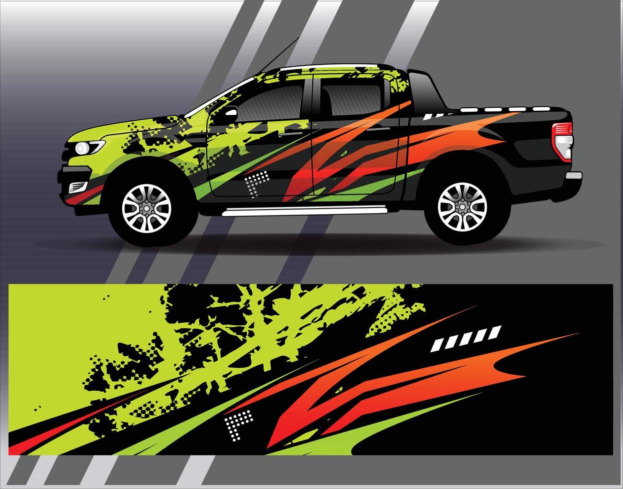 auto wrap sticker graphics. abstracte adelaarsstreep grunge race- en sportachtergrond voor racekleuren of dagelijks gebruik auto vinyl sticker vector