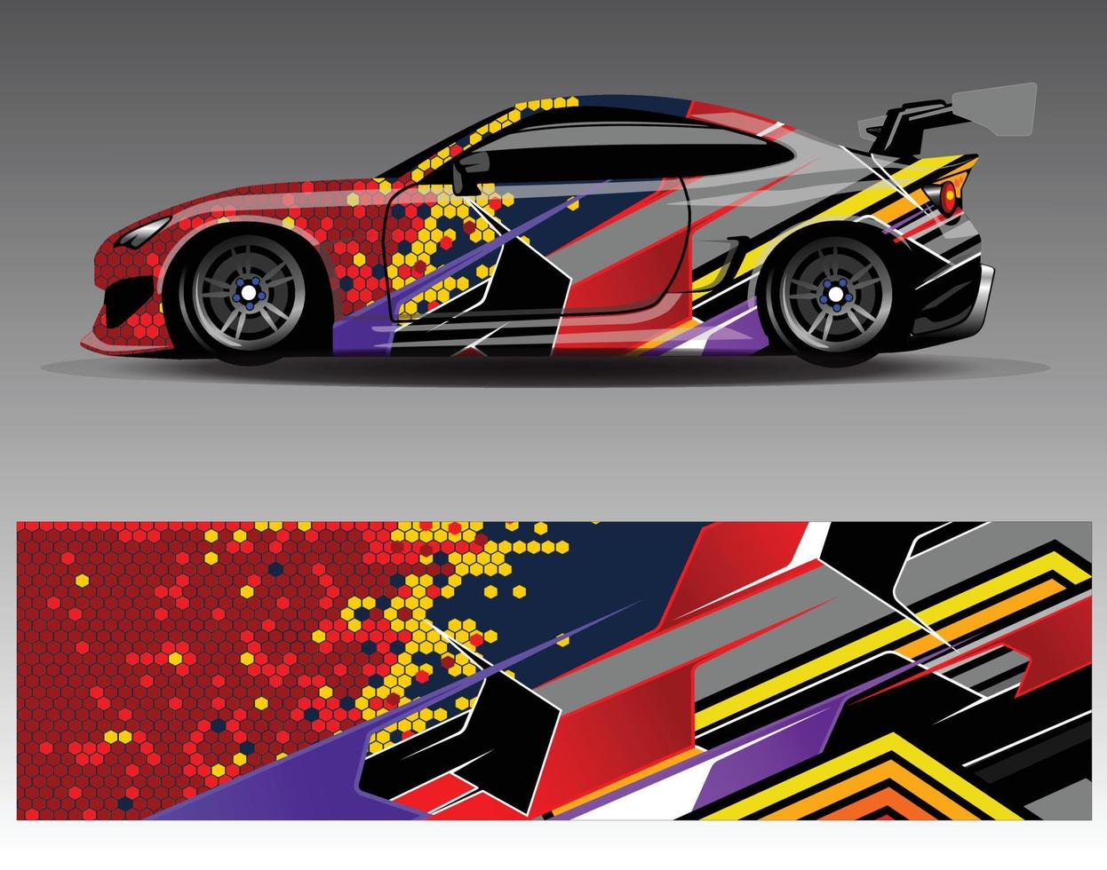 auto sticker grafische vector wrap vinyl sticker. grafische abstracte streepontwerpen voor racevoertuigen