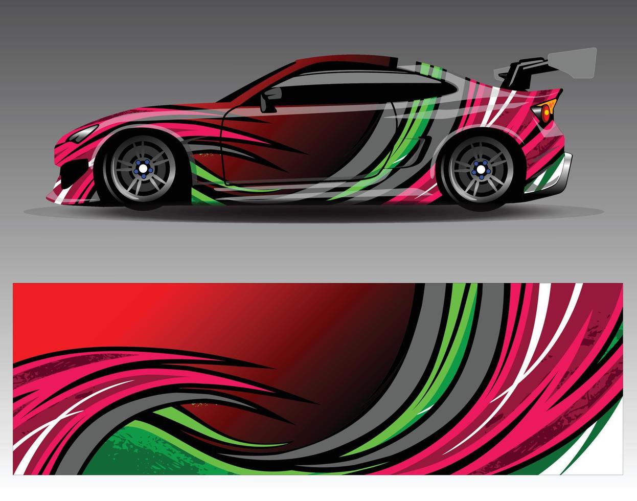 auto sticker grafische vector wrap vinyl sticker. grafische abstracte streepontwerpen voor racevoertuigen