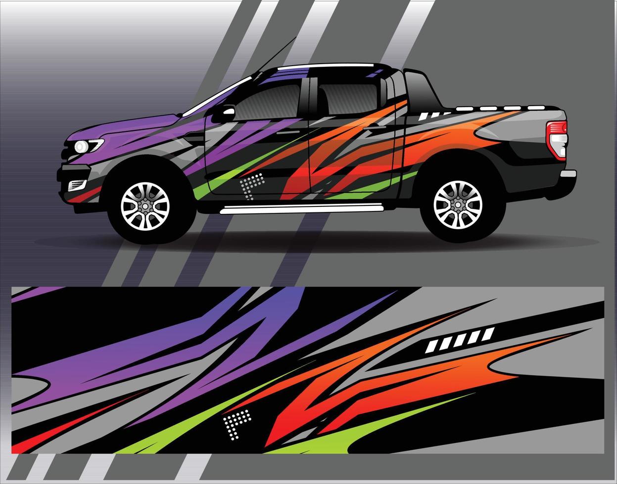 auto wrap sticker graphics. abstracte adelaarsstreep grunge race- en sportachtergrond voor racekleuren of dagelijks gebruik auto vinyl sticker vector