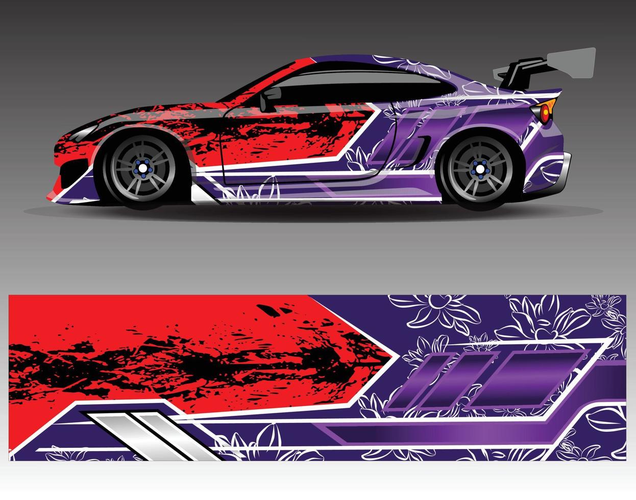 auto sticker grafische vector wrap vinyl sticker. grafische abstracte streepontwerpen voor racevoertuigen