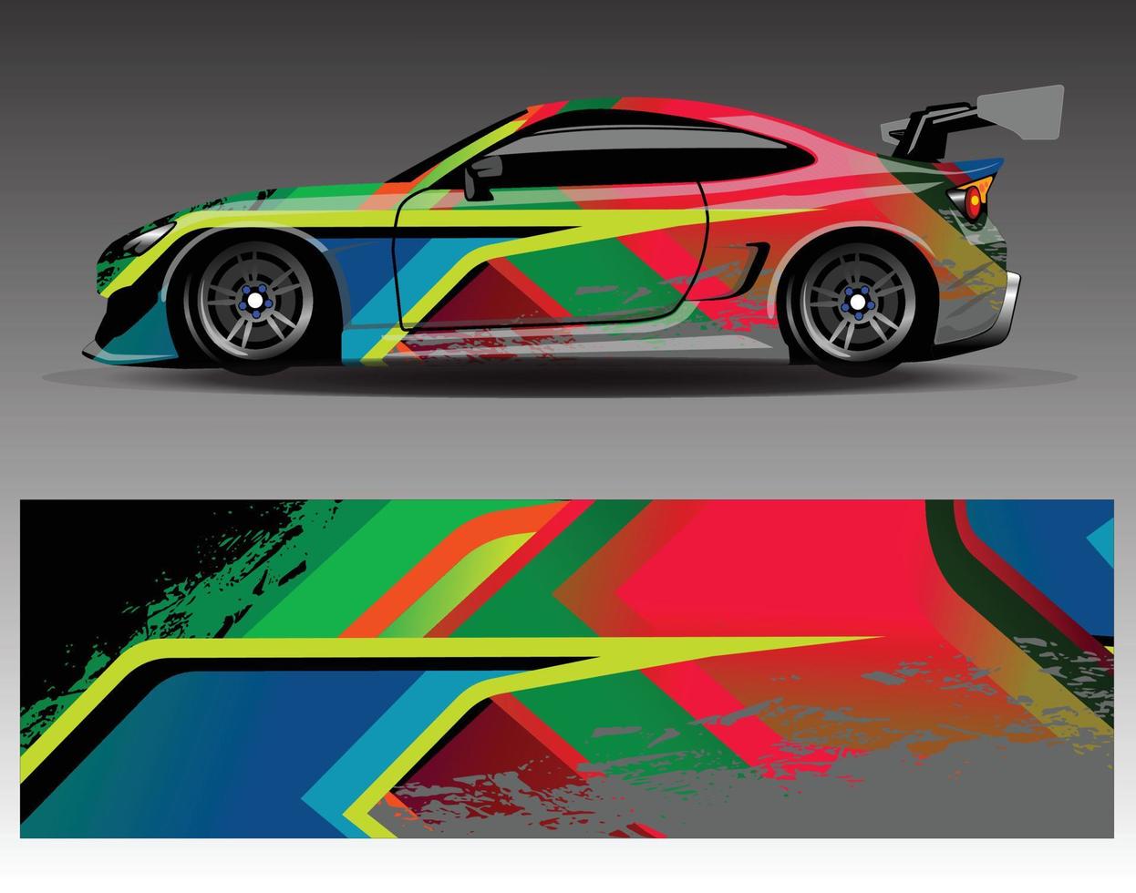 auto sticker grafische vector wrap vinyl sticker. grafische abstracte streepontwerpen voor racevoertuigen