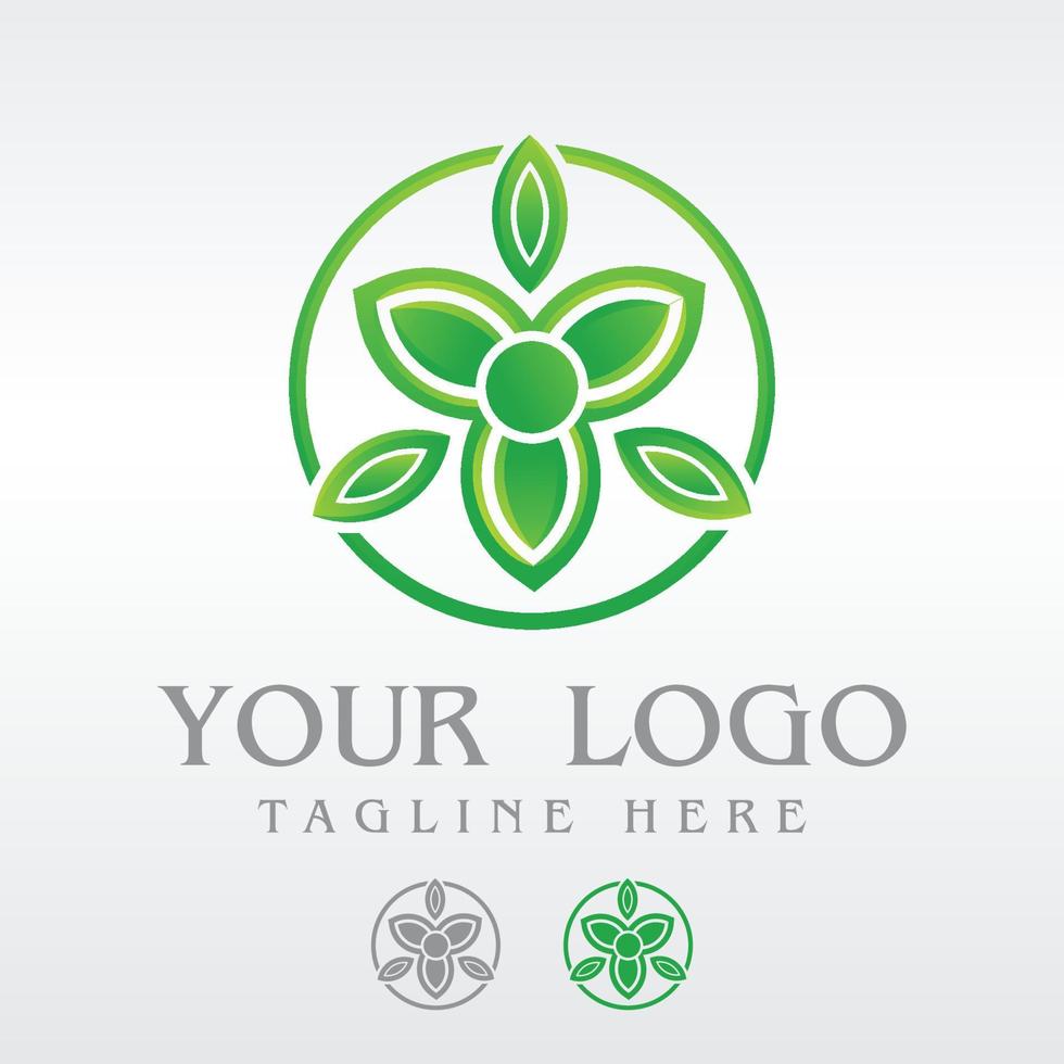 blad logo ontwerpen vector