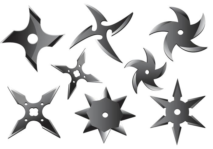 Ninja Throwing Star Vectors