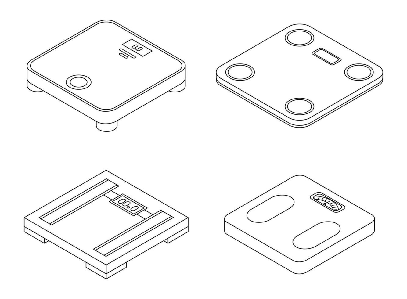 weegschaal pictogrammen instellen vector outine