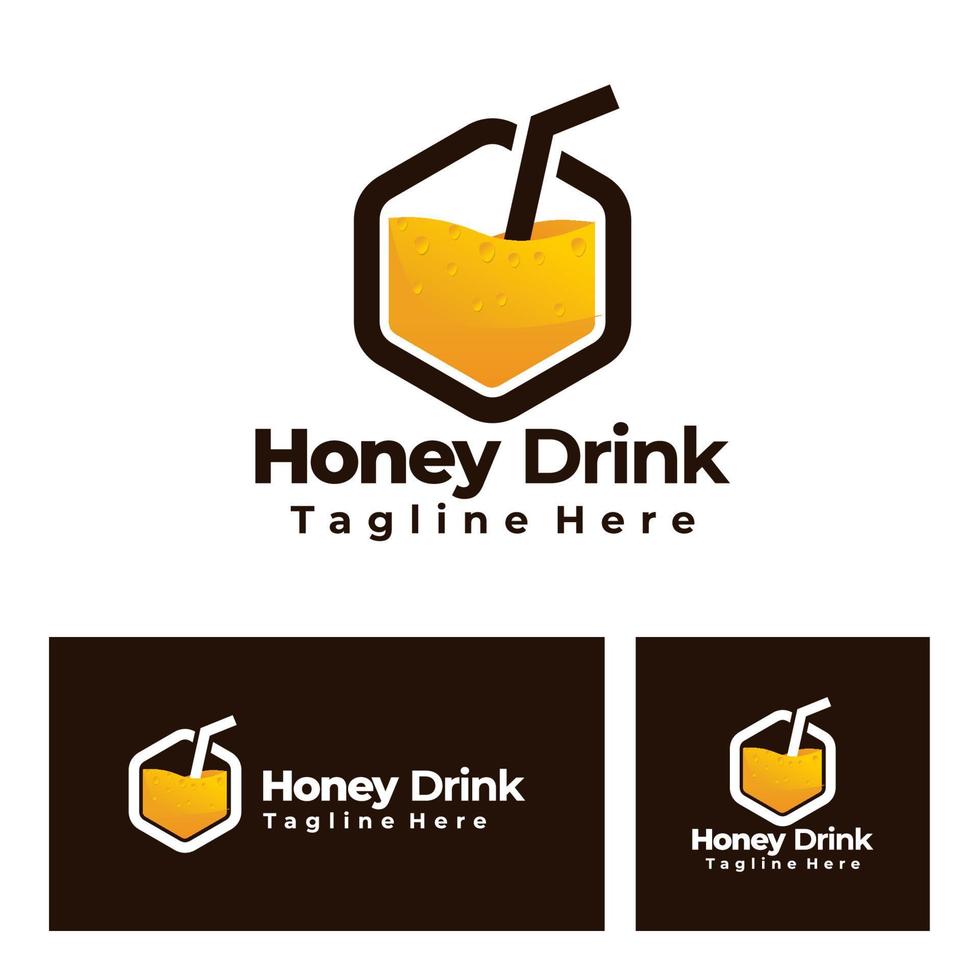 honingdrank logo creatieve kunst vector