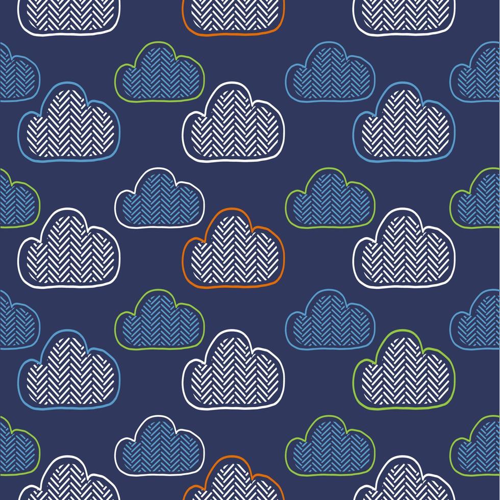 wolken all-over printpatroon vector