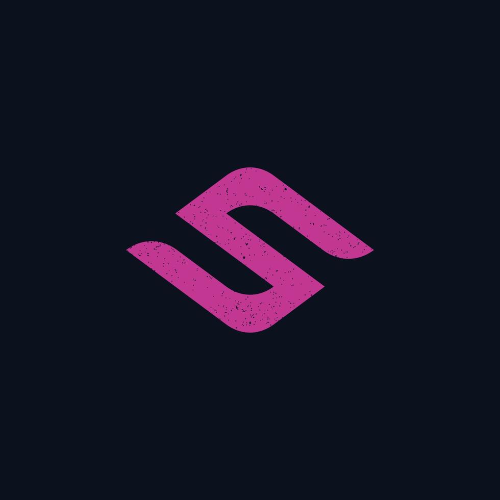 abstracte beginletter sz-logo in roze kleur geïsoleerd op zwarte achtergrond toegepast voor influencer-platforms logo ook geschikt voor de merken of bedrijven met de initiële naam zs vector