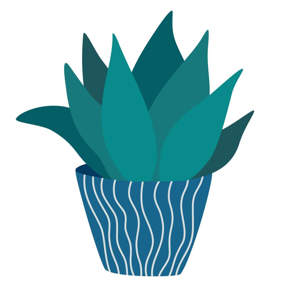 kamerplant in pot. gebladerte kamerplant groeit in bloempot. groene bladdecoratie voor interieur. natuurlijke binneninrichting. hand tekenen vectorillustratie geïsoleerd op een witte achtergrond vector