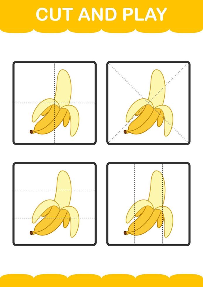 knippen en spelen met banaan vector