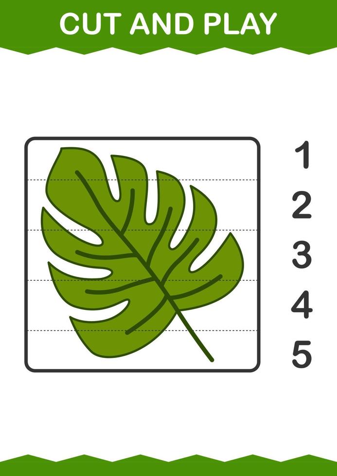 knippen en spelen met monstera vector