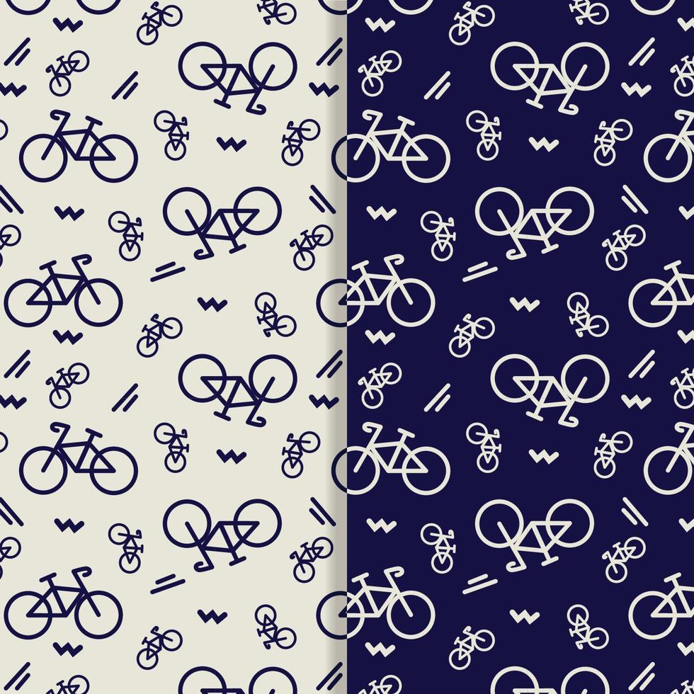 fiets pictogram fietsen illustratie naadloze vector patroon ontwerp. geschikt voor achtergrond, textiel en inpakpapier.