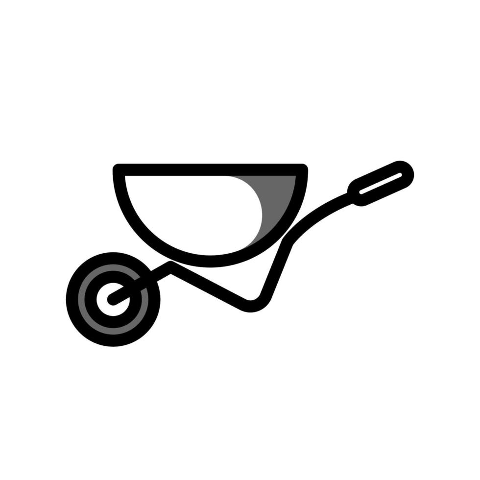 illustratie vectorafbeelding van kruiwagen icon vector