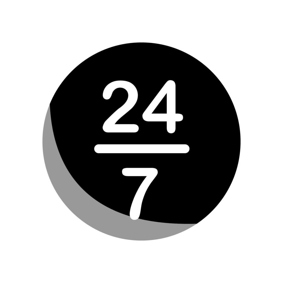 illustratie vectorafbeelding van 24-7 label icon vector