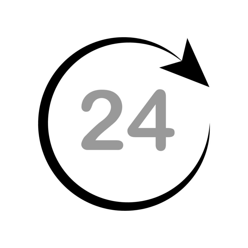 illustratie vectorafbeelding van 24-7 label icon vector