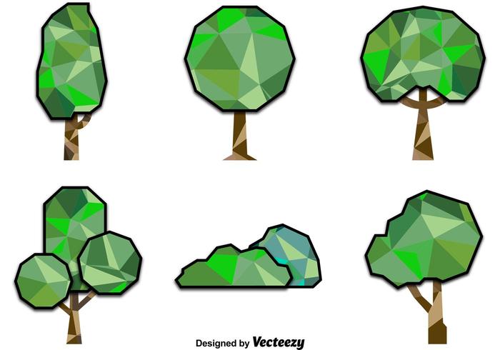 Veelhoekige Bomen vector