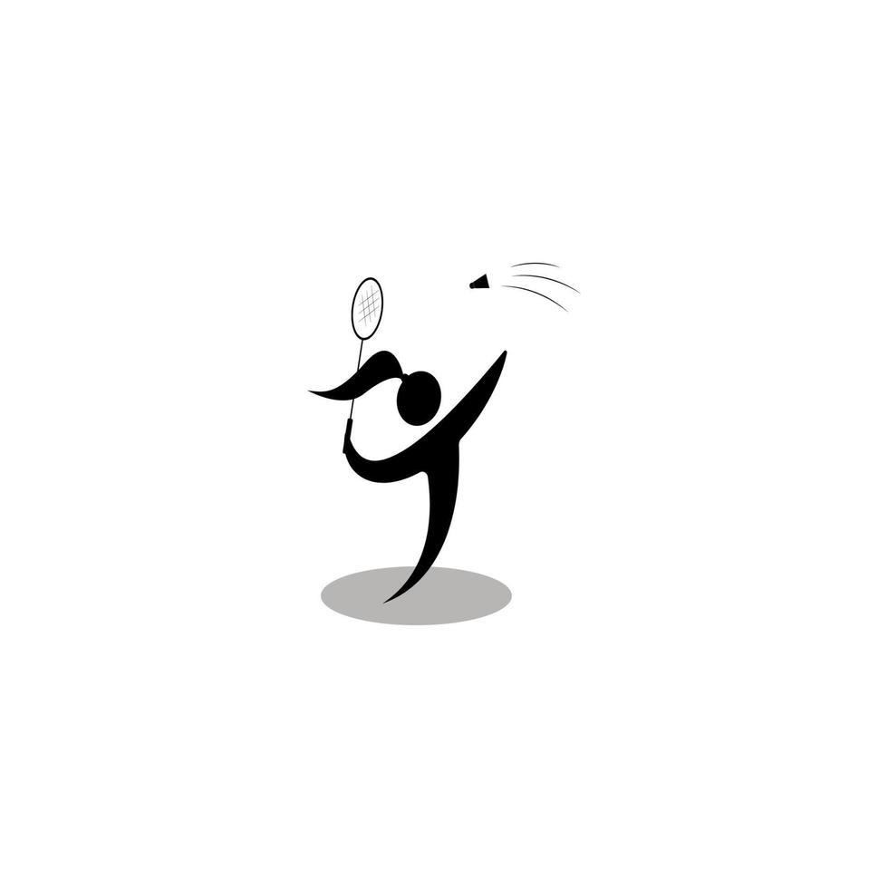 badminton vector sjabloon pictogram ontwerp illustratie