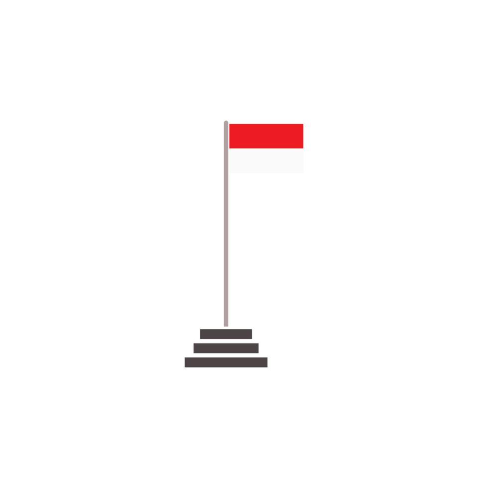 Indonesische vlag vector illustratie ontwerp