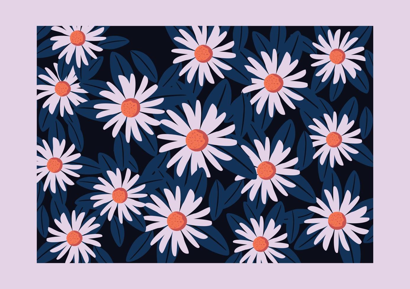 madeliefje bloem bloemmotief achtergrond vector