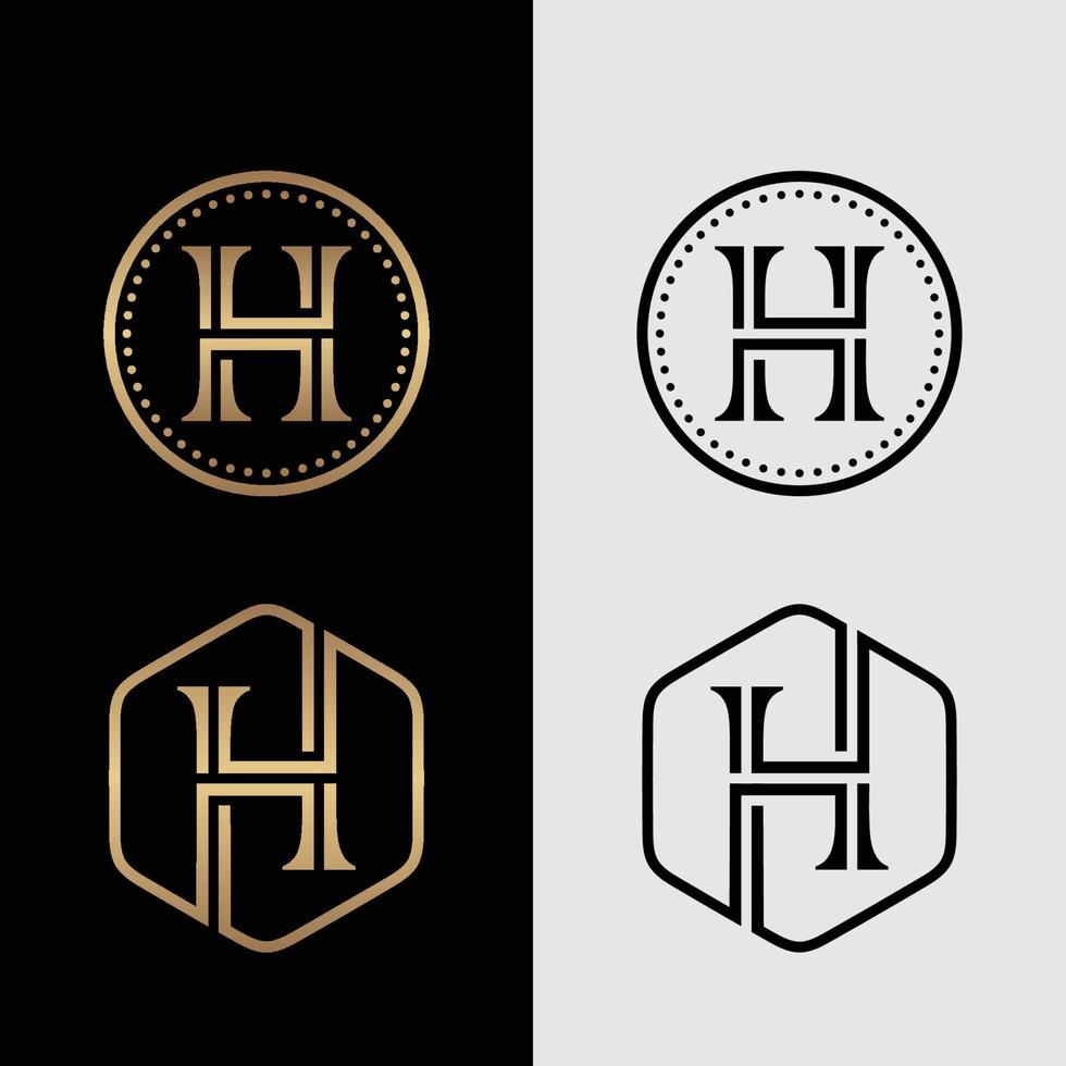 letter h logo ontwerp gratis vector