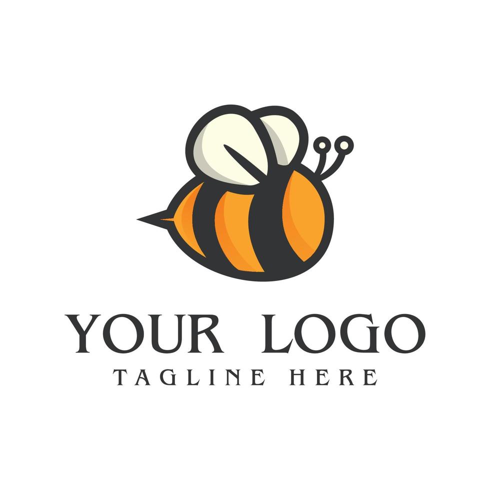 bijen logo ontwerp gratis vector