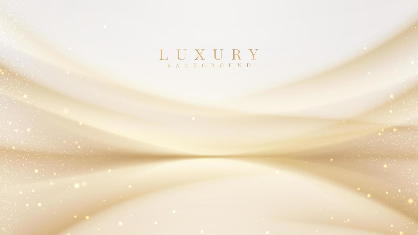 luxe achtergrond met gouden lichteffect decoratie en bokeh-elementen. vector