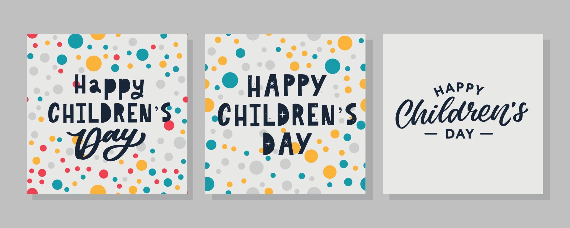 fijne kinderdag. vakantie zin. hand getekende vector belettering.