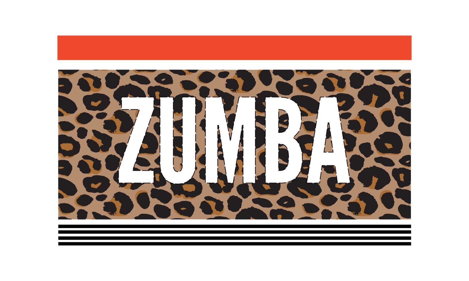 slogan zumba dansstudio. veelkleurig gesneden woord vector