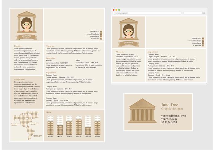 Vector Curriculum Vitae voor Architect