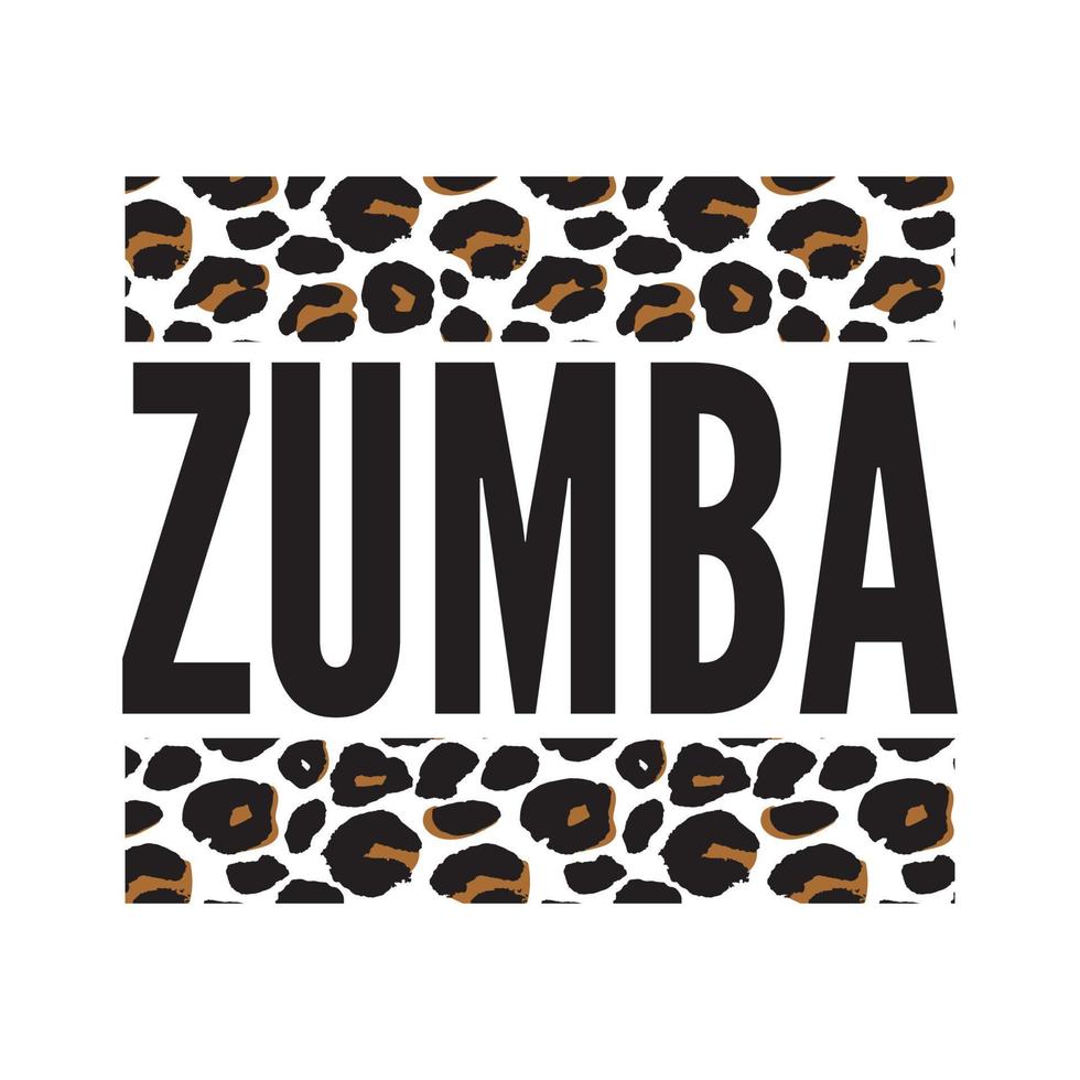 slogan zumba dansstudio. veelkleurig gesneden woord vector