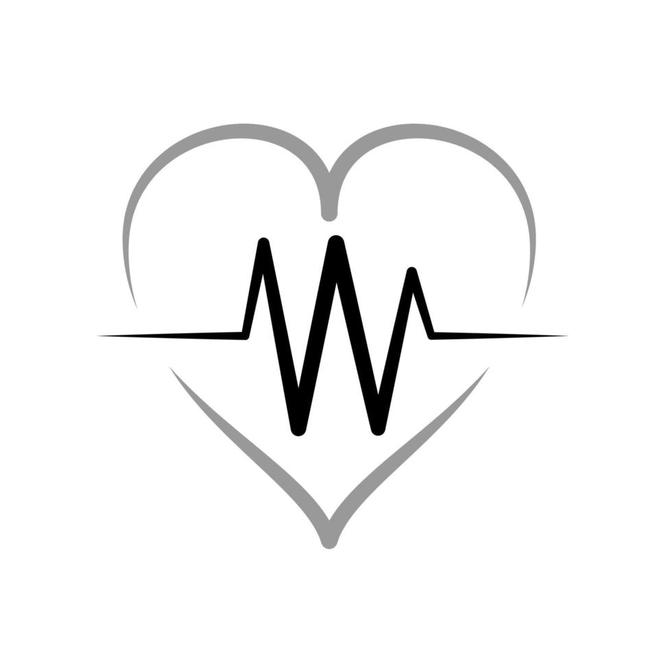 illustratie vectorafbeelding van hart pulse icon vector