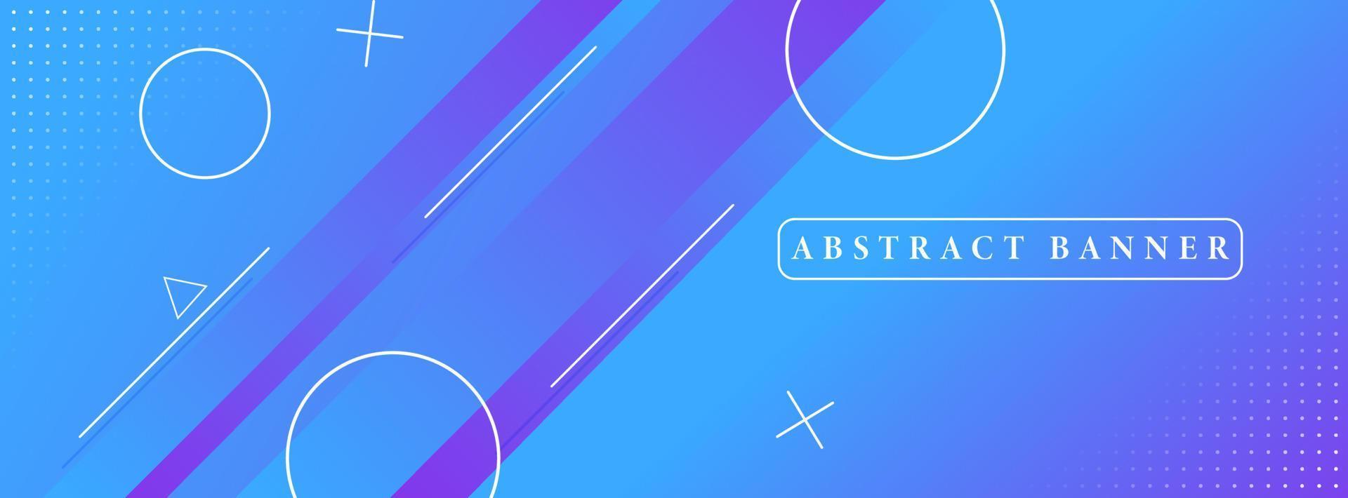 creatieve brede abstracte banner gemaakt met eenvoudige geometrische vormen vector