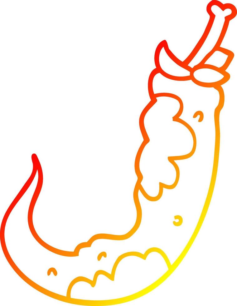 warme gradiënt lijntekening cartoon chili peper vector