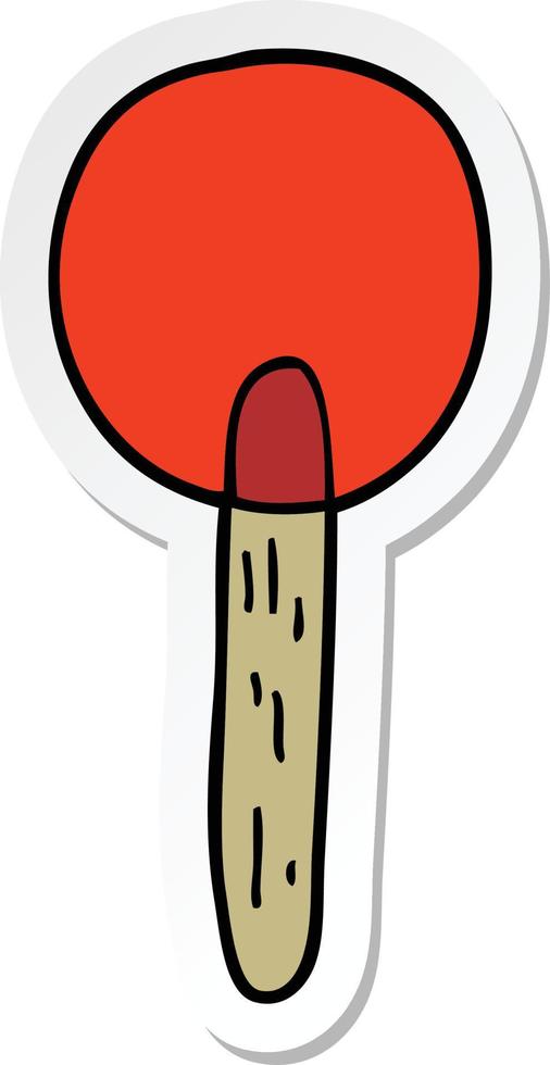 sticker van een cartoon snoep lolly vector